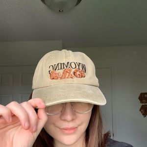 “Wyoming” hat with 3 bear cubs
